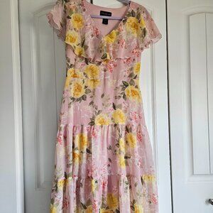 Floral Easter Dress - v neck